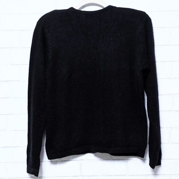 Vintage KAREN SCOTT Angora Wool Jeweled Cardigan M - Picture 6 of 8